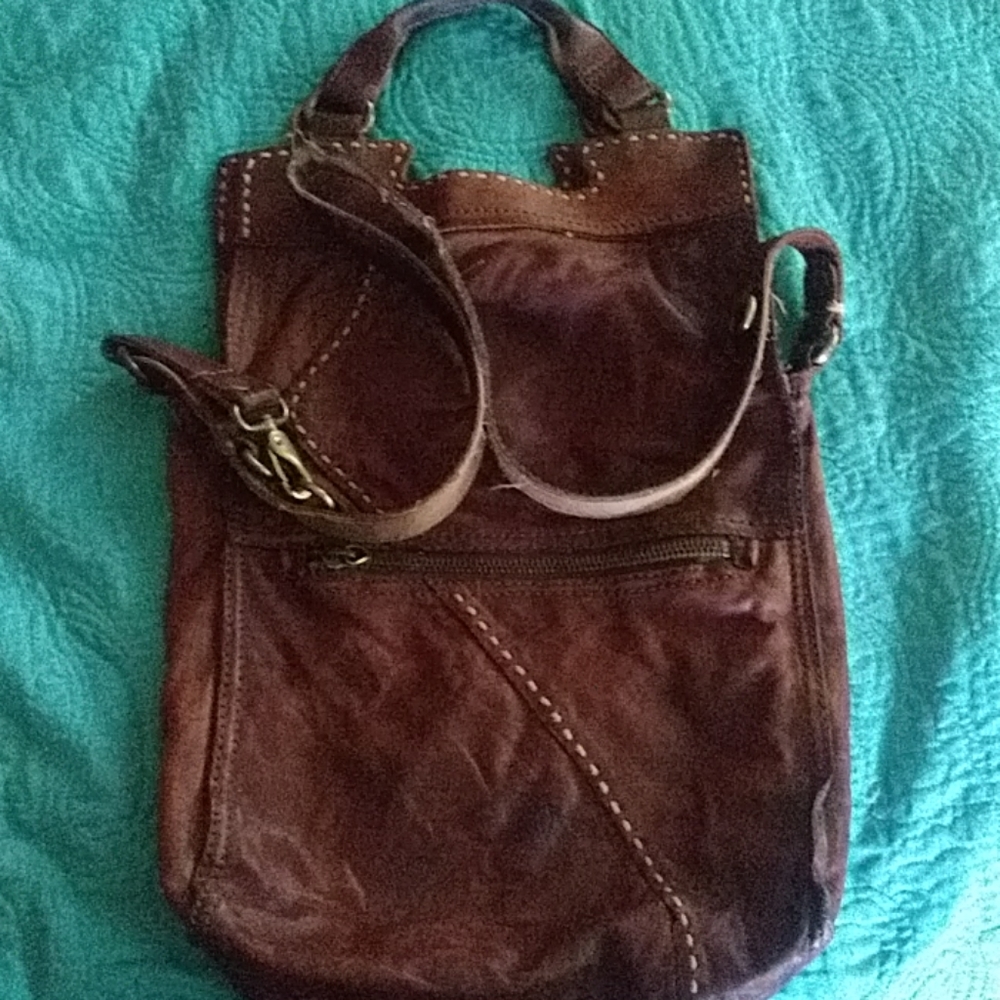 Genuine vintage cow hide leather purse